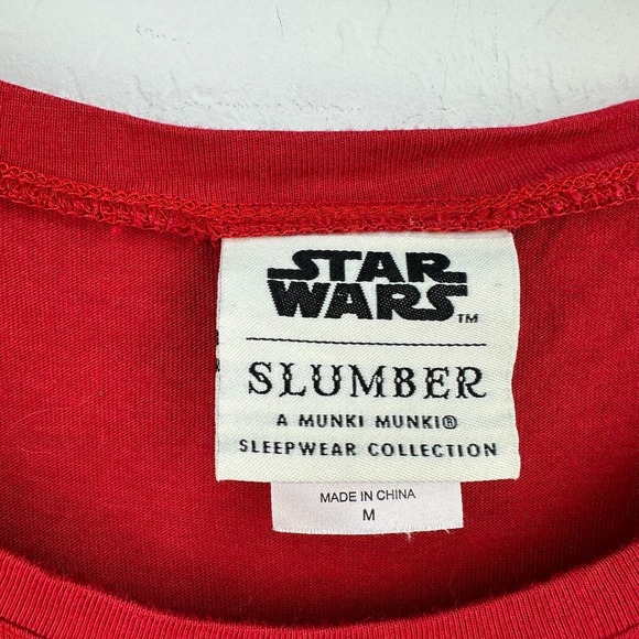 Star Wars Slumber Munki Munki Top Womens Medium Red Half Sleeve PJ Shirt - Picture 5 of 6